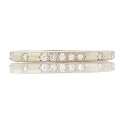 Adel Chefridi - Thin rounded band with diamonds .33 ct