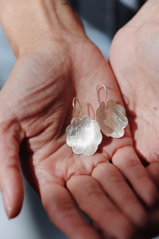 River Song - Silver Rain Cloud Earrings