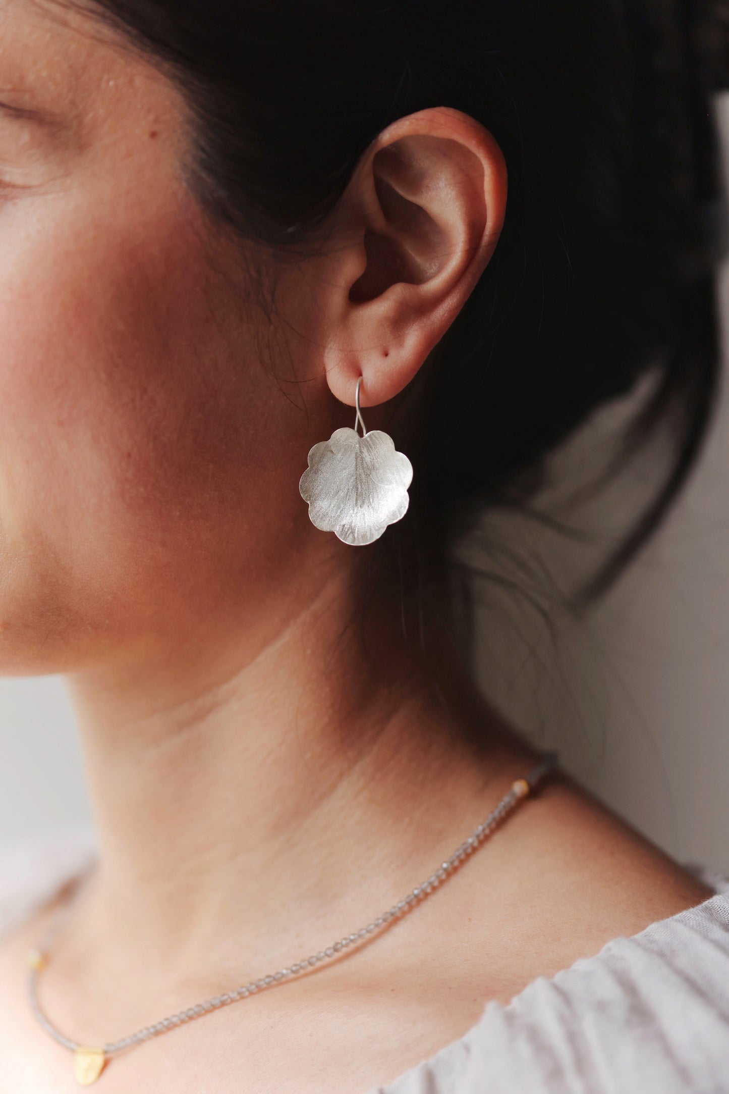 River Song - Silver Rain Cloud Earrings