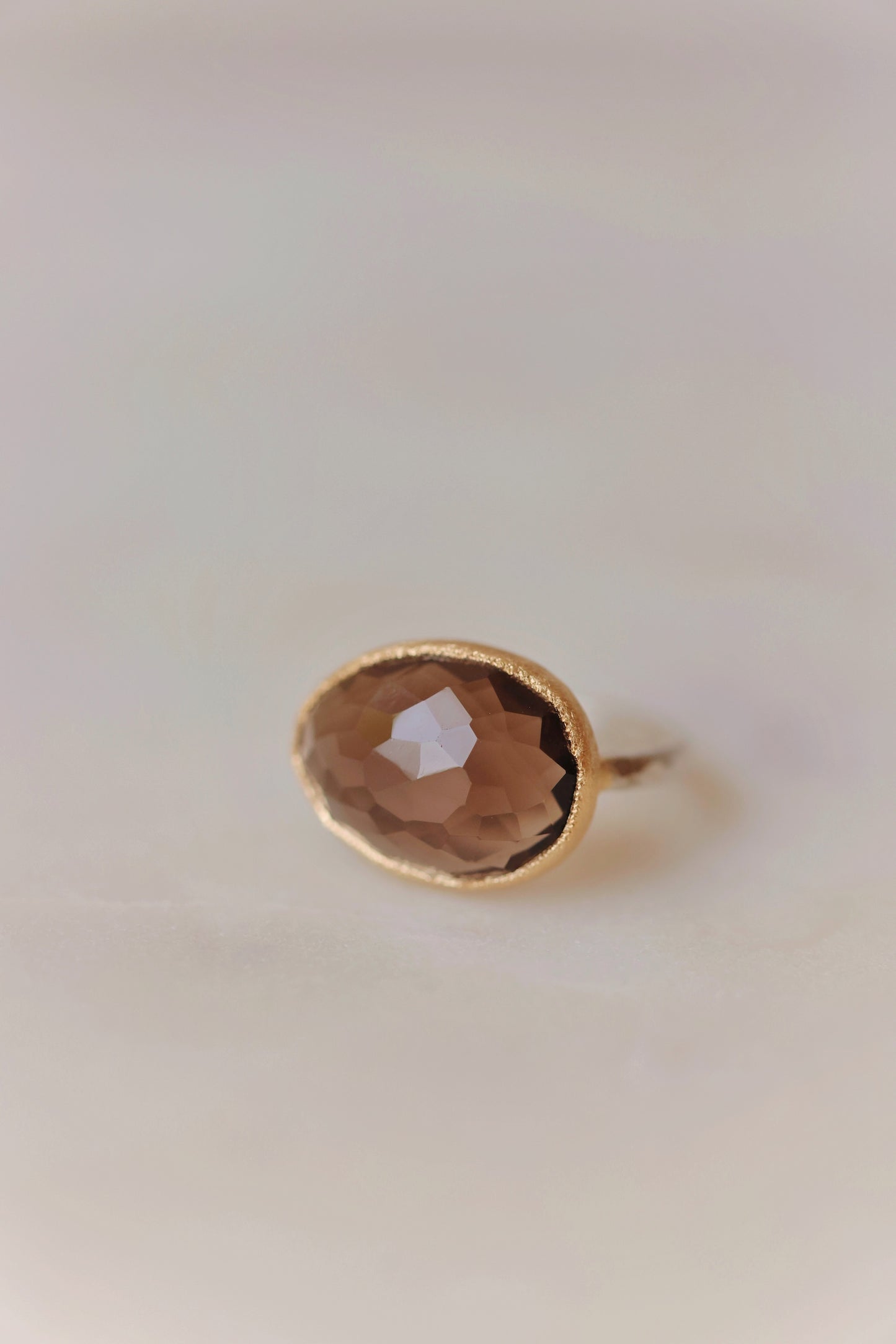 Yasuko Azuma - Smoky Quartz on Sterling Silver Band Ring