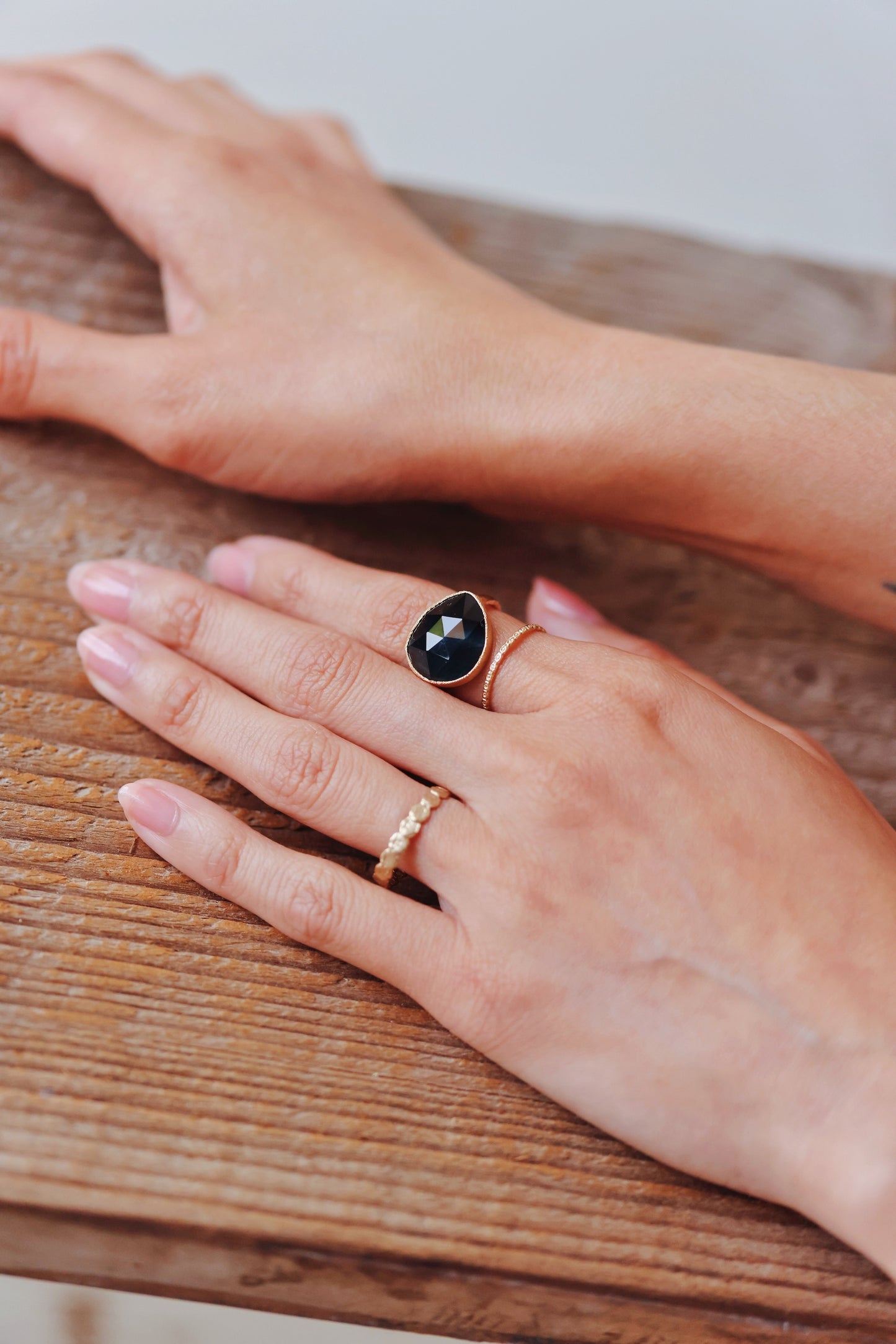 Yasuko Azuma - Smoky Quartz on Sterling Silver Band Ring