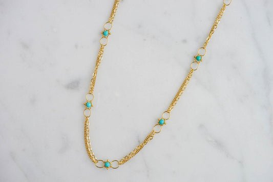 Amáli - Whisper Chain Turquoise Necklace