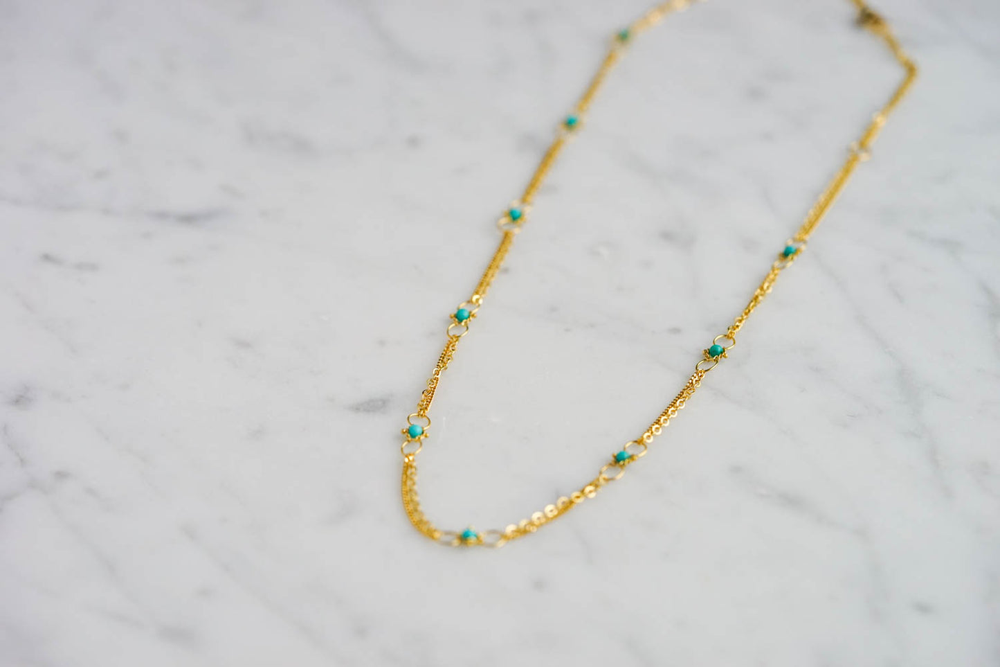 Amáli - Whisper Chain Turquoise Necklace