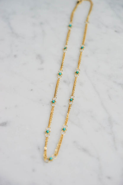 Amáli - Whisper Chain Turquoise Necklace