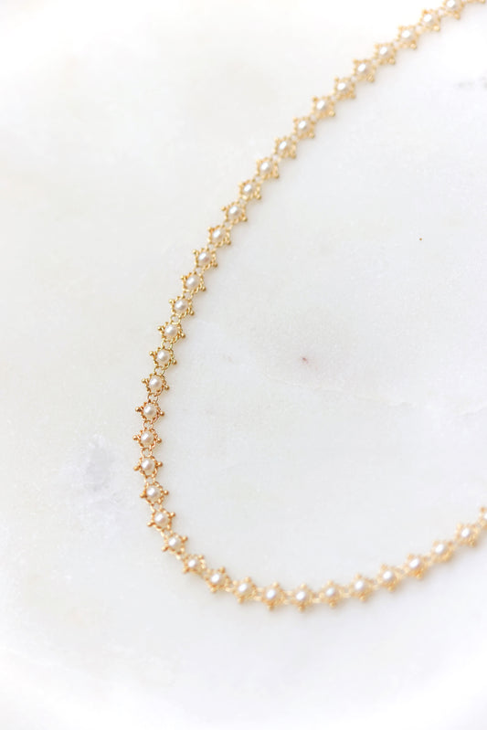 Amáli - Textile Freshwater Pearl Necklace