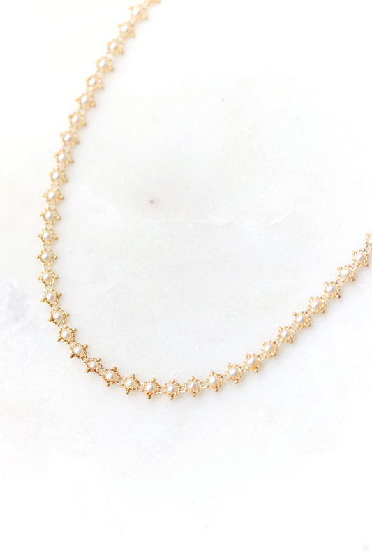 Amáli - Textile Freshwater Pearl Necklace