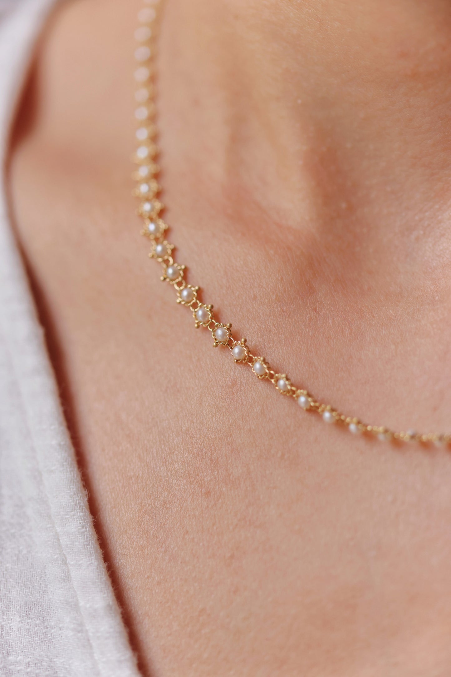 Amáli - Textile Freshwater Pearl Necklace