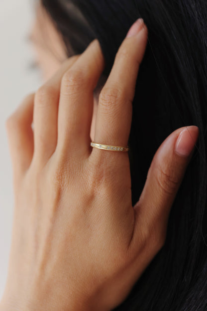Adel Chefridi - Thin rounded band with diamonds .33 ct