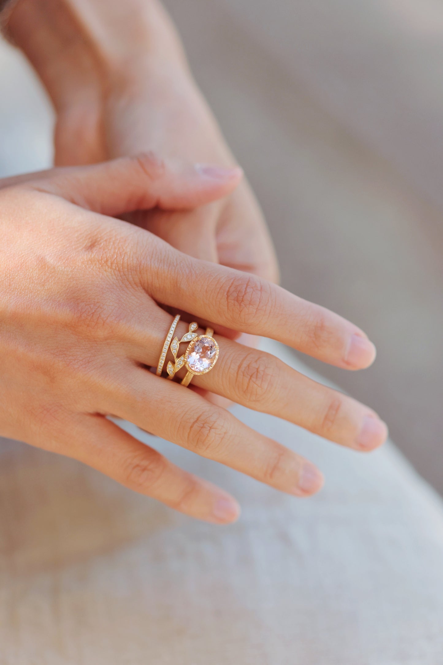 Yasuko Azuma - 18ky 2.37ct Morganite ring - size 6.5