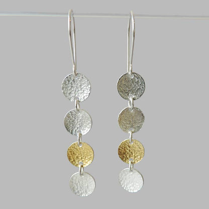 Minimal mixed metal long Grace Earrings