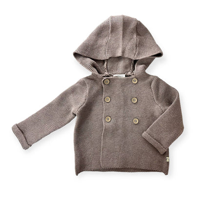 Hooded Double Button Baby Coat Jacket (Organic) 4 Colors