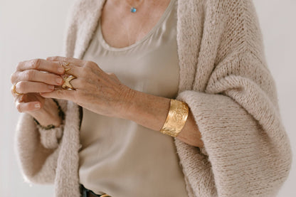 Cara 14 Karat Gold-Plated Recycled Brass Cuff Bracelet