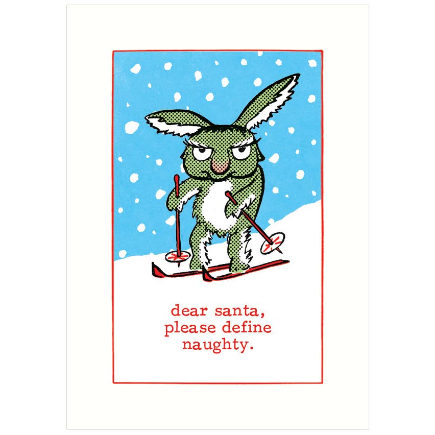Define Naughty | Christmas Greeting Card