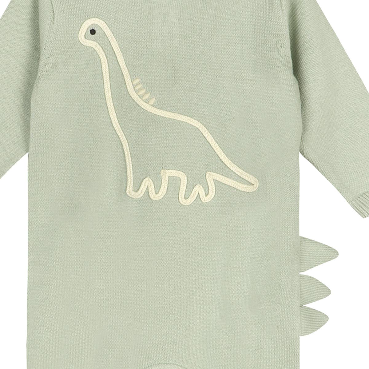 Dino Embroidered Baby Knit Jumpsuit (Organic)