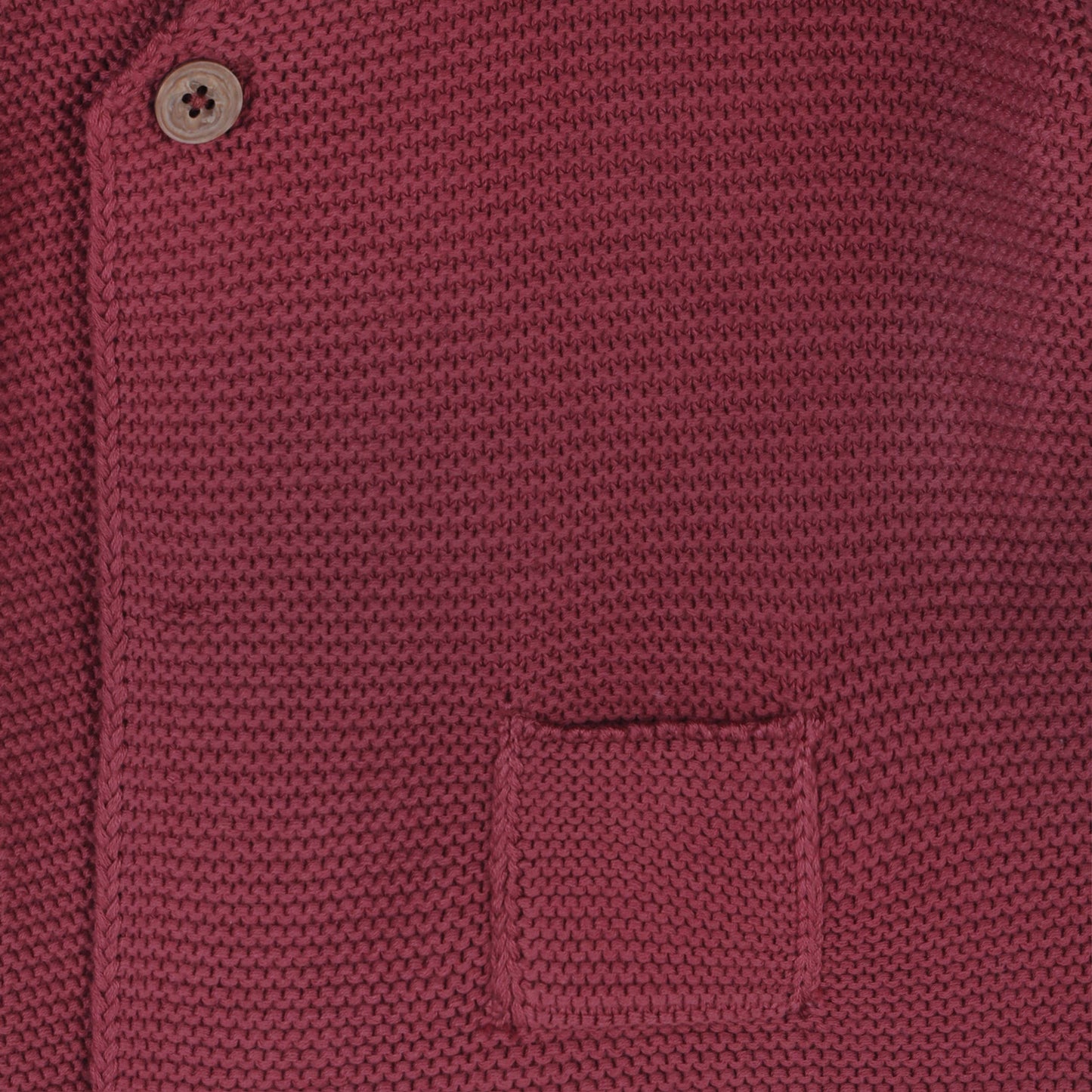 Hooded Button & Pocket Sweater Knit Baby Jacket (Organic)