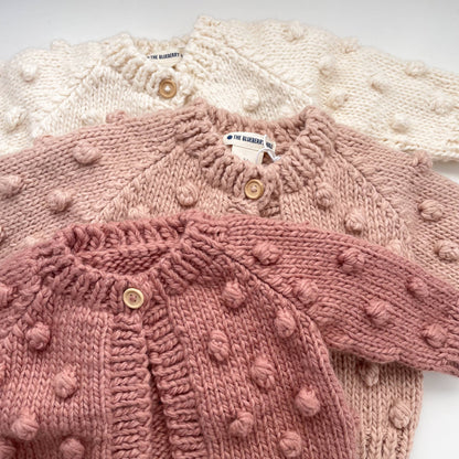 Popcorn Cardigan, Cream | Baby Sweater | Kids Clothing