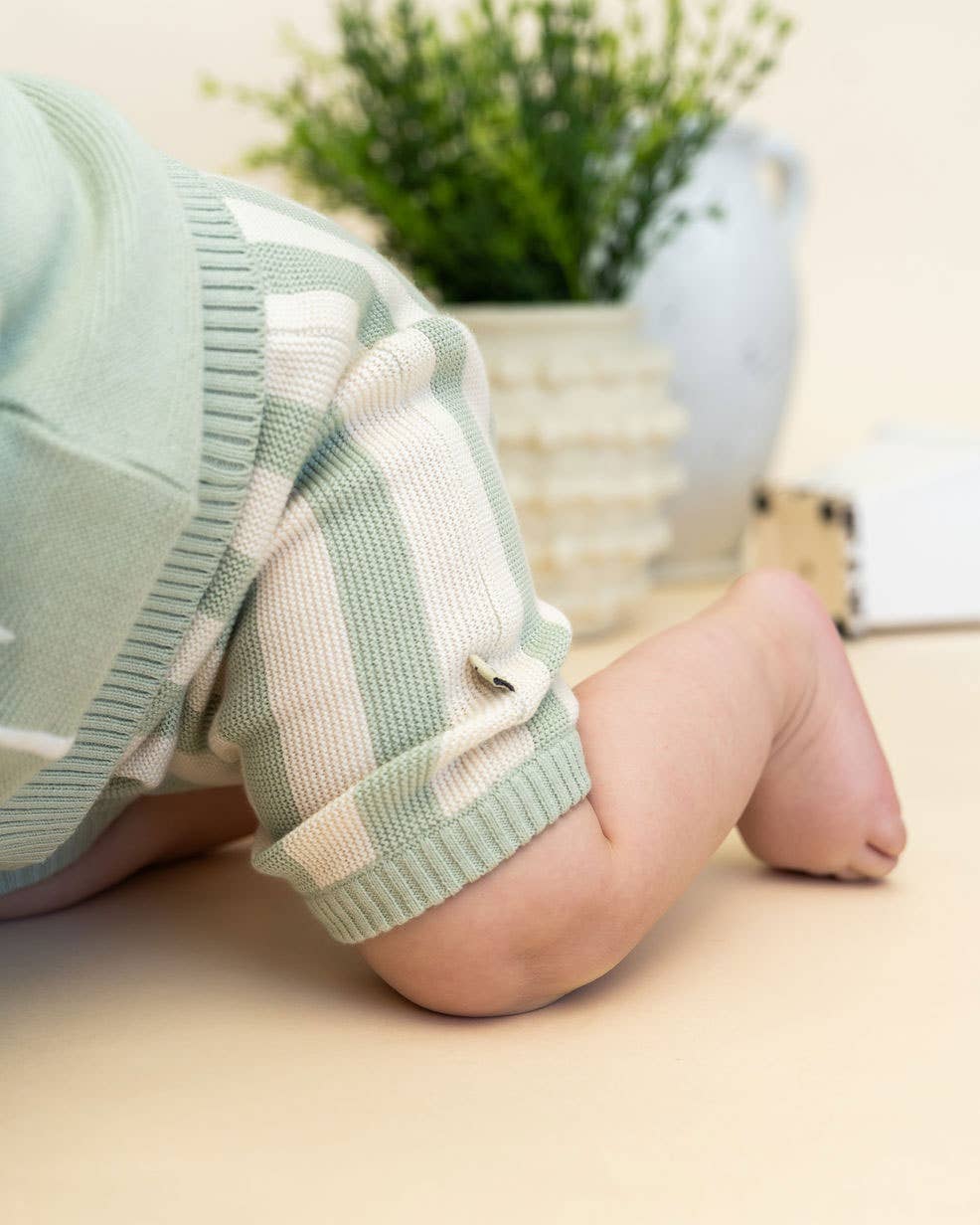 Palm Trees Embroidered Baby Shirt & Shorts Set (Organic)