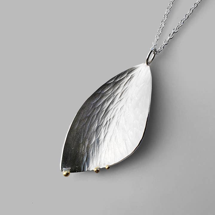 Nature inspired wing shaped Gossamer Necklace