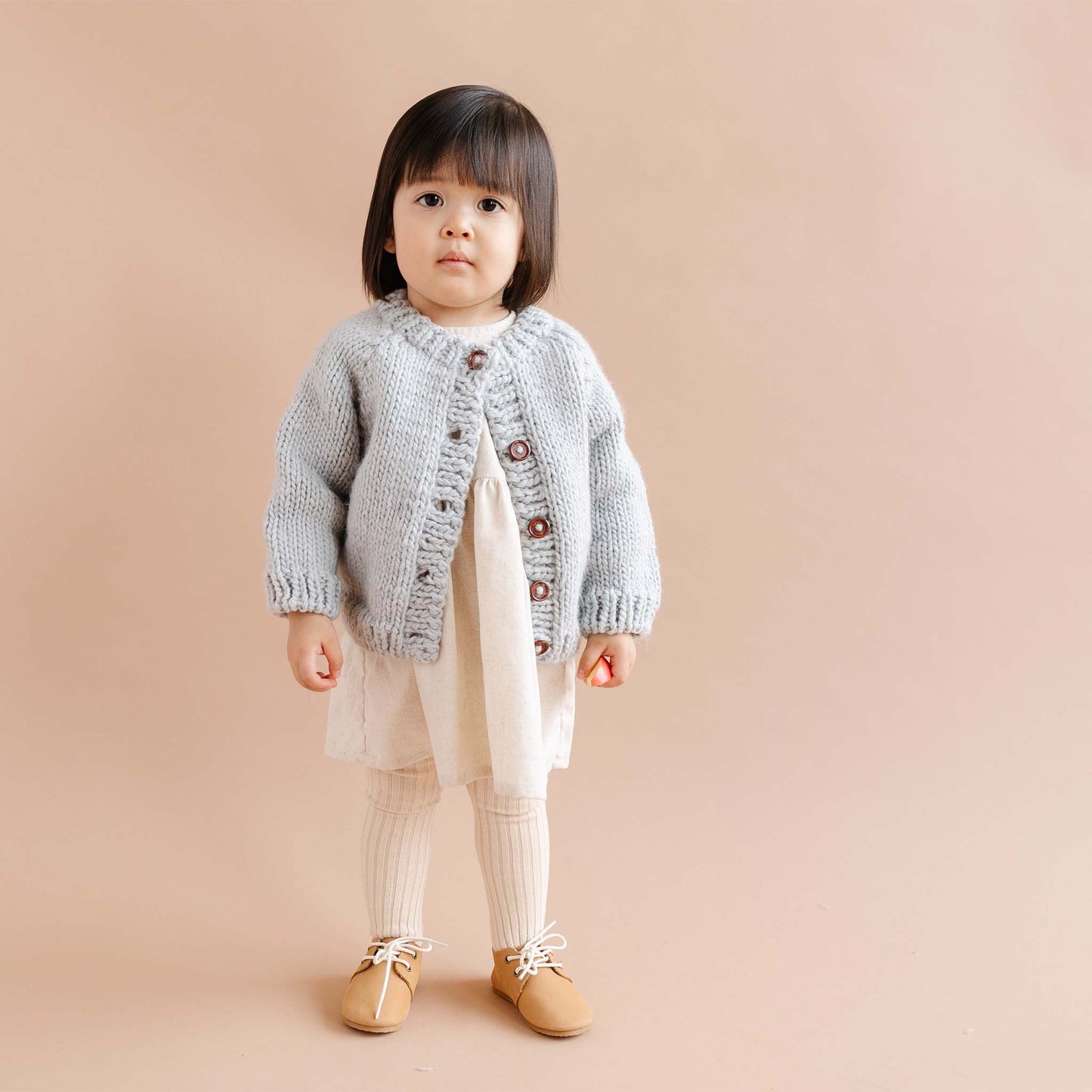 Classic Cardigan, Bowie Grey Baby Sweater Kids Clothing Fall