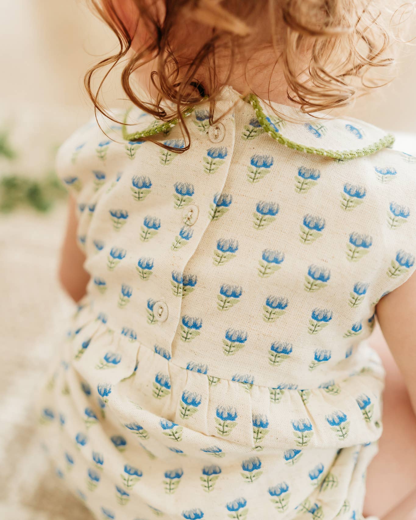 Harper Peter Pan Collar Floral Baby Flare Dress + Bloomer