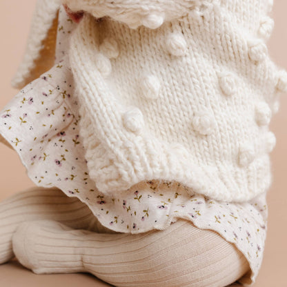 Popcorn Cardigan, Cream | Baby Sweater | Kids Clothing