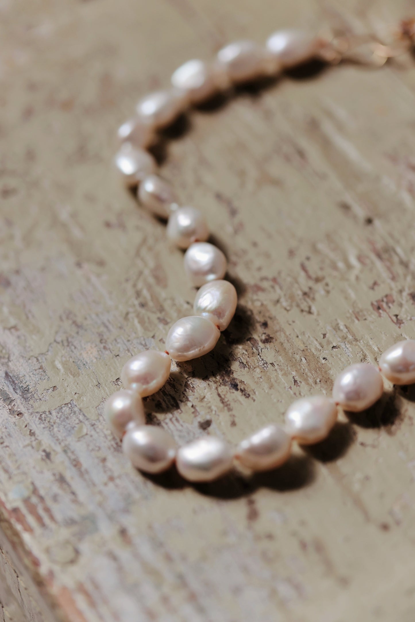 River Song - Smaller White Baroque Pearl Necklace