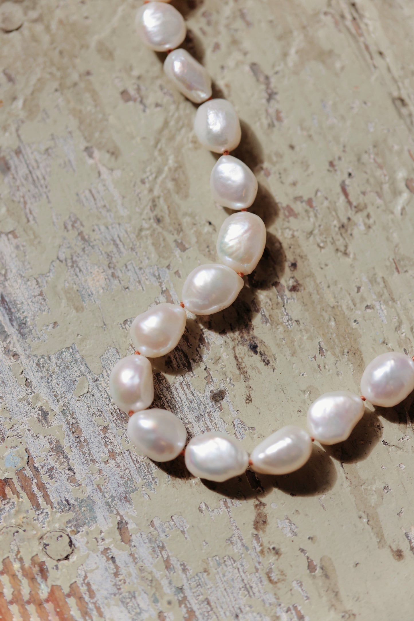 River Song - Smaller White Baroque Pearl Necklace