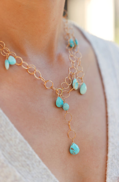 Rock Stella - Sleeping Beauty Turquoise multi-stone Necklace