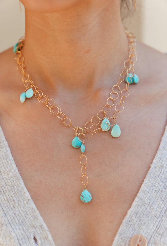 Rock Stella - Sleeping Beauty Turquoise multi-stone Necklace